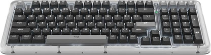 Logitech Alto Keys K98M Wireless Mechanical Keyboard, Customizable Keyboard with Vibration Absorbing Gasket, Backlit Keys, Bluetooth, USB-C Charging, for PC, Mac, Laptops - Graphite