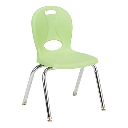Learniture LNT-114-CSW-GA Learniture Structure Series School Chairs for Classroom, 14" Seat Height, Green Apple, Pack of 4