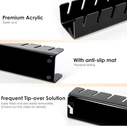 HAYVAN Hat Organizer for Baseball Caps 2 Packs, Acrylic Cap Storage Holder for Ball Cap, Golf Cap, Trucker Hat - Install-free | Easy Grab | Gift Idea | Minimalist(Black)