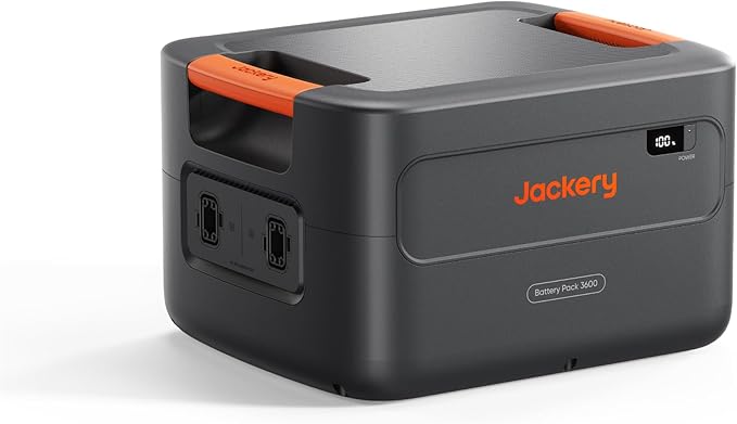 Jackery Battery Pack 3600 Extra Battery, 3584kWh LiFePO4 with 10-Year Lifespan, for HomePower 3600 Plus Portable Power Station Series, for Home Use, Emergency, Power Outages