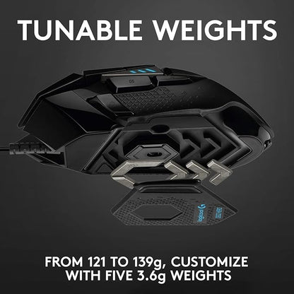 Logitech G502 HERO Wired Gaming Mouse + G Pro X Gaming Headset Bundle - Black