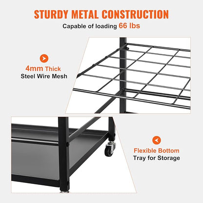 VEVOR Blueprint Storage Rack, 50 Slots Blueprint Holder with Wheels, Mobile Metal Blueprint Storage Cart for Construction Plan Map Poster Architectural, Roll File Holder for Home, Office, School