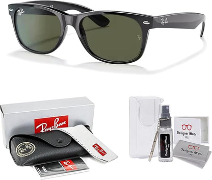 Ray-Ban RB2132 NEW WAYFARER 55MM Square Sunglasses For Men For Women +BUNDLE with ACCESSORY EYEWEAR KIT