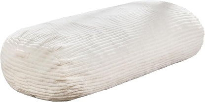 Hobestluk 6FT Bean Bag Chairs Adult Bean Bag with Portable Handle Comfy Large Bean Bag Lounge Chair with Removable Cover for Living Room Bedroom (Stripe White, 6FT)