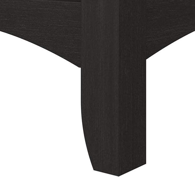 Bush Furniture Salinas 5 Shelf Bookcase In Vintage Black, Tall Bookshelf, Large Book Shelf For Living Room, Home Office, Or Entryway