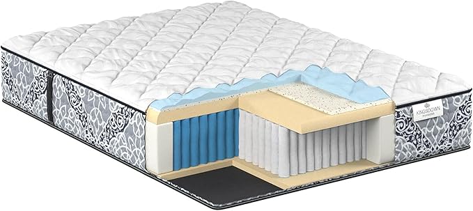 Kingsdown Cushion Firm Hybrid Mattress California King Cooling Gel Memory Foam Layer Multi-Layered Motion Isolation Cool Sleep Quilted Top Luxury Mattresses, 13.5-Inch Passions Merridale