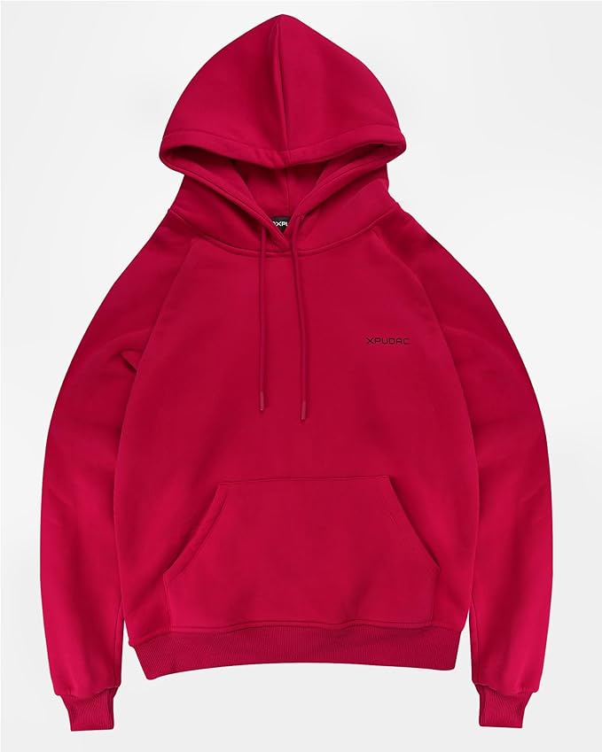 XPUDAC Matching Hoodie for Dogs and Humans Womens Hoodie Oversized Fleece Sweatshirts Long Sleeve Sweaters Pullover Fall Winter Clothes with Pocket, Red, Medium