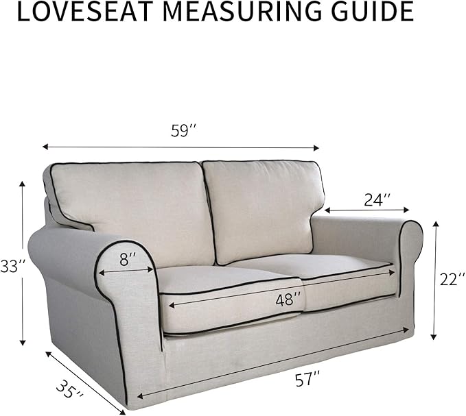 PureFit Reversible Sofa Cover Water Resistant Loveseat Couch Cover, Machine Washable Furniture Cover with Non-Slip Foam and Adjustable Strap for Dogs, Pets (Loveseat, Chocolate/Beige)