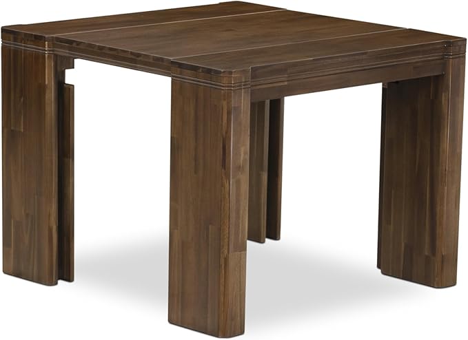X02DA-2C8-12 6-Pc Dining Set Includes an Extendable Rectangle Kitchen Table, 1 Coffee Table, 2 Polyester Dining Chairs and 2 Modern Benches, 39x120 Inch, Antique Walnut