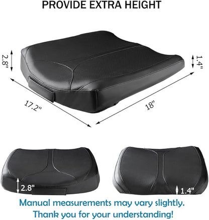 Leather Car Memory Foam Heightening Seat Cushion for Short People Driving, Hip(Coccyx/Tailbone) and Lower Back Pain Relief Butt Pillows, Adult Booster Seat for Car,Truck,SUV, Office Chair.