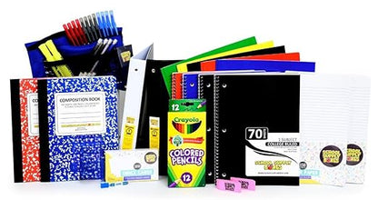 School Supply Boxes | Secondary School Bundle (1 Box) | Back to School Essentials Kit for Students & Teachers | Includes 1" Binders, College-Ruled Notebooks, College-Ruled Filler Paper, & More