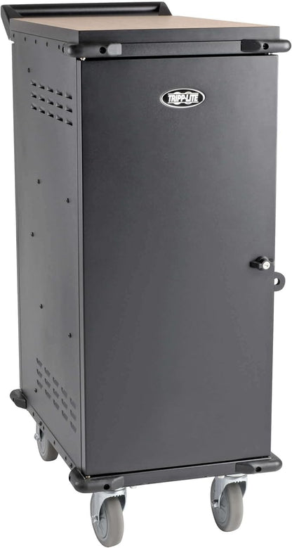 Tripp Lite 21-Port AC Mobile Charging Cart Storage Station for Chromebooks, iPads, Laptops, Tablets, Black (CSC21AC)