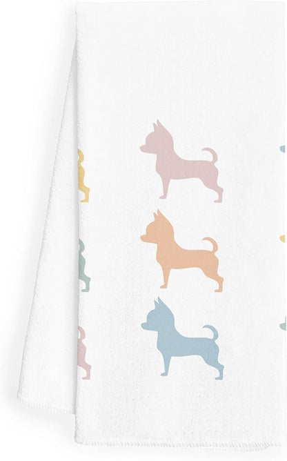Chihuahua Kitchen Hand Towels - Tea Towels, Gifts for Women, Decor, Dog Mom Decorative Bathroom Towels, 1624 Inches