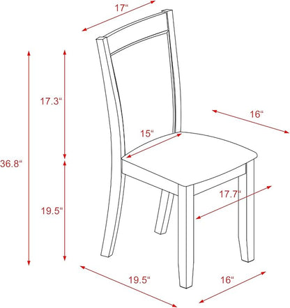 East West Furniture V027MZ001-7 7 Piece Dining Set Consist of a Rectangle Dining Room Table with V-Legs and 6 Cream Linen Fabric Upholstered Parson Chairs, 40x72 Inch, Multi-Color