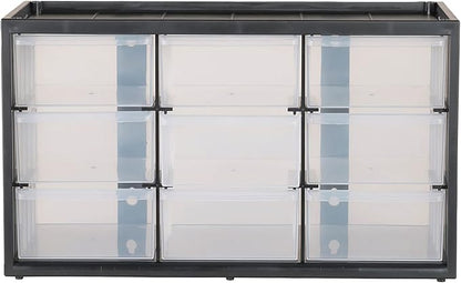CRAFTSMAN Plastic Storage Organizer Bin System, 9 Compartment, Modular, Home Office (‎CMST40709)