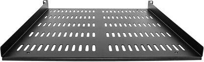 StarTech.com 1U Server Rack Shelf - Universal Vented Rack Mount Cantilever Tray for 19" Network Equipment Rack & Cabinet - Durable Design - Weight Capacity 55lb/25kg - 20" Deep (SHELF-1U-20-FIXED-V)