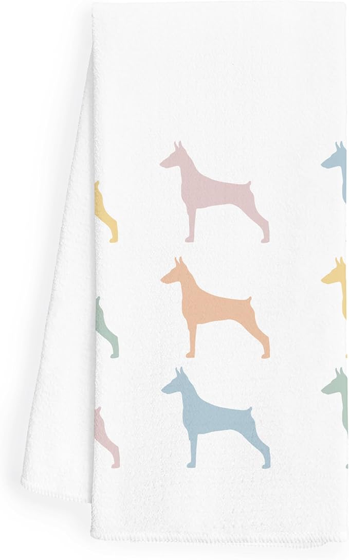 Doberman Kitchen Hand Towels - Tea Towels, Gifts for Women, Dog Mom, Decor - Decorative Bathroom Towels, 1624 Inches