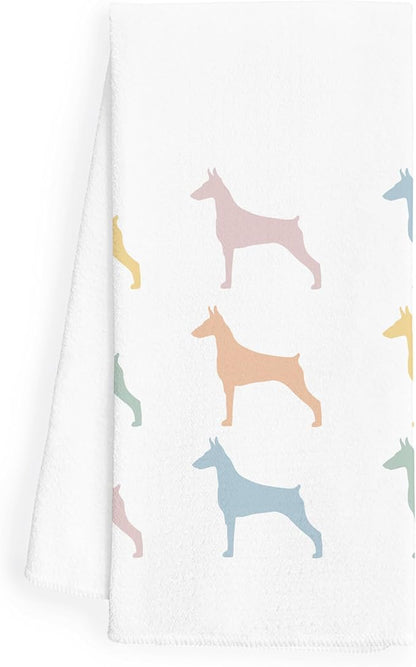 Doberman Kitchen Hand Towels - Tea Towels, Gifts for Women, Dog Mom, Decor - Decorative Bathroom Towels, 1624 Inches