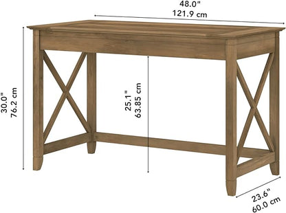 Bush Furniture Key West 48W Writing Desk in Reclaimed Pine