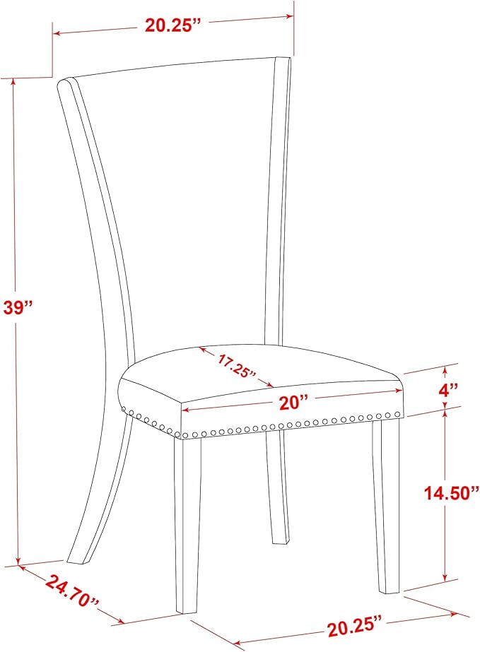 East West Furniture V027VE005-9 9 Piece Kitchen Table Set Includes a Rectangle Dining Table with V-Legs and 8 Grey Linen Fabric Parsons Dining Chairs, 40x72 Inch, Multi-Color