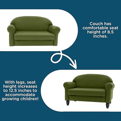Children's Factory As We Grow Chair and Couch, Flexible Seating for Daycare or Preschool, Kids Reading Couch, Playroom Furniture, Sage