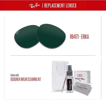 Ray-Ban Original RB4171 ERIKA Replacement Lenses For Women+BUNDLE with ACCESSORY EYEWEAR KIT