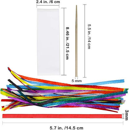 Supla 36 Sets 4 Style Magic Scratch Rainbow Bookmarks Making Kit for Kids Students Party Favor Scratch Paper DIY Bookmarks Bulk with Scratching Tools Satin Ribbons for Classroom Activities