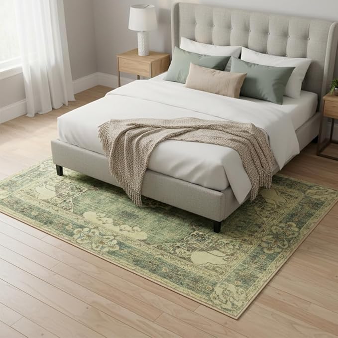Muddy Mat짰 Majestic 3ft x 5ft Washable Area Rugs for Living Room, Bedroom & Dining Room ??Modern Soft Low Pile Non Slip Carpet ??Pet Friendly Waterproof Foldable Rugs for Home