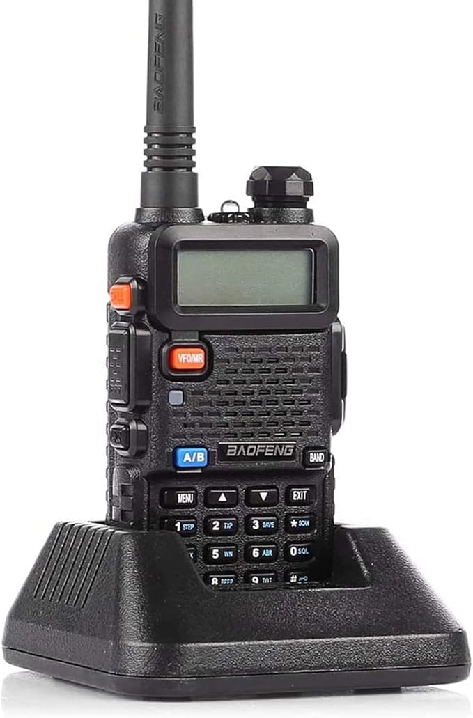Baofeng UV-5R Dual Band Two Way Radio Handheld Ham Radio Long Range Walkie Talkies Pack of 6 for Hiking Camping Hunting Skiing Trip(Black)
