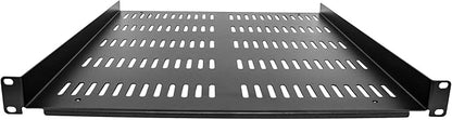 StarTech.com 1U Server Rack Shelf - Universal Vented Rack Mount Cantilever Tray for 19" Network Equipment Rack & Cabinet - Durable Design - Weight Capacity 55lb/25kg - 20" Deep (SHELF-1U-20-FIXED-V)
