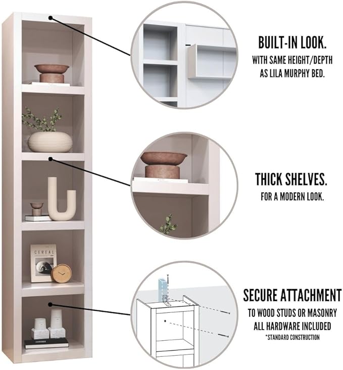 Oakland Living White 84-in Tall Wooden Bookcase Shelf