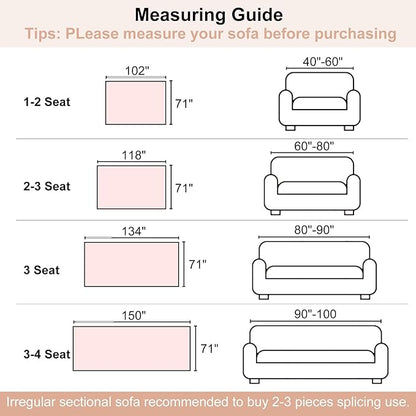 Boho Sofa Cover, Couch Covers for 3 Cushion Couch Sofa Pet Friendly, Sofa Cover Washable, Soft Chenille Living Room Couch Covers Slipcover, Pet Furniture Protecto (1# Orange, 71" x 150")