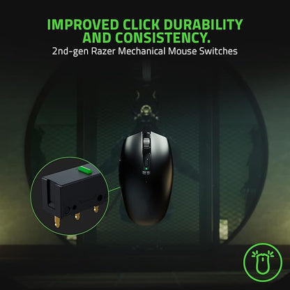 Razer Orochi V2 Mobile Wireless Gaming Mouse: Ultra Lightweight - 2 Wireless Modes - Up to 950hrs Battery Life - Mechanical Mouse Switches - 5G Advanced 18K DPI Optical Sensor - Classic Black