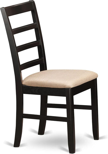 East West Furniture CAPF5-CAP-C 5 Piece Dining Room Furniture Set Includes a Rectangle Kitchen Table and 4 Linen Fabric Upholstered Dining Chairs, 36x60 Inch, Cappuccino