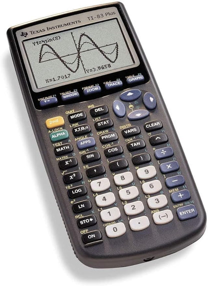 TI 83 Plus Graphing Calculator with Guerrilla Military Grade Screen Protector Set, Certified Reconditioned (New Model)
