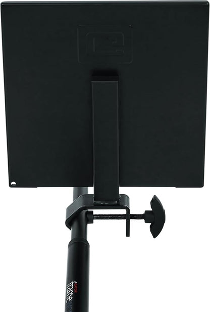 Gator Frameworks Microphone Stand Clamp-On Utility Shelf with 10 Pound Weight Capacity, 9" x 9" Shelf (GFW-SHELF0909)