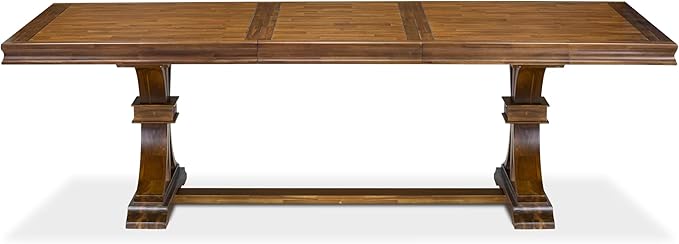 LECY7-AWA-28 7-Piece Dining Table Set Includes a Kitchen Table and 6 Beige Polyester Fabric Dinner Chairs with High Back - Antique Walnut Finish