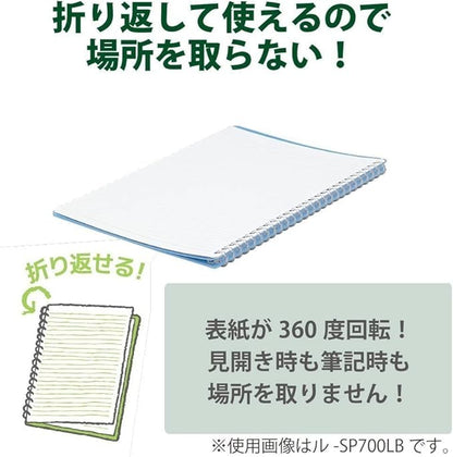 Kokuyo Campus Smart Ring Binders 3 Pack, A5 Light Colors Binder Notebooks, Up to 25 Sheets 20 Holes Slim Binder Folder with 10 Campus Sarasara Loose-leaf Paper Each for Study and Journal, Japan Import
