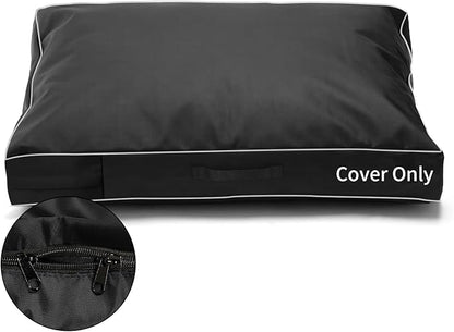 COSHNIBI Dog Bed Covers Replacement Washable,Waterproof Dog Bed Cover with Zip and Carry Handle for Dog/Cat 41''Lx29''Wx4''H-Black