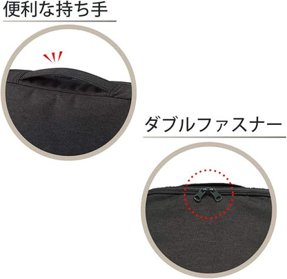 KOKUYO Pencil Case Pouch, Haco-Biz Standing Pen Pouch Bag, Foldable Stand up Pencil Holder Organizer, Large Capacity Portable Pencil Box for School Office Supplies