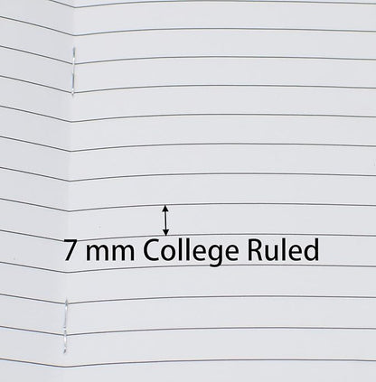 Yansanido 24 Pcs 4.9 Inch x 3.5 Inch Pocket Notebook 24 Sheets (48 Pages) 7mm College Ruled 70 Gsm Paper(24)