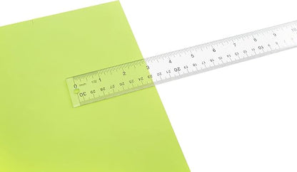 Westcott Acrylic Clear Ruler, Easy-to-Read Markings, Scratch-Resistant Design, Raised Beveled Edges, for Crafting, Office, Classroom, Back to School, School Supplies, 12-Inch