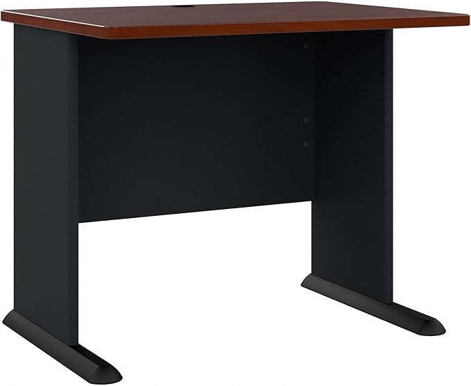 Bush Business Furniture Series A 36W Small Desk in Hansen Cherry and Galaxy, Compact Computer Table for Home or Professional Office