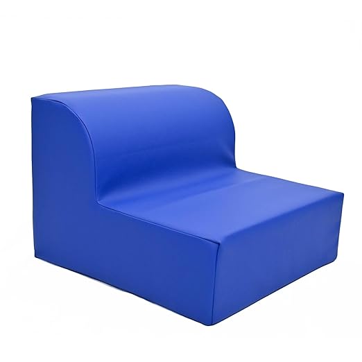 Children's Factory Library Lounger, Flexible Seating Classroom Furniture, Comfy Kids Chairs, Blue, Single Lounger