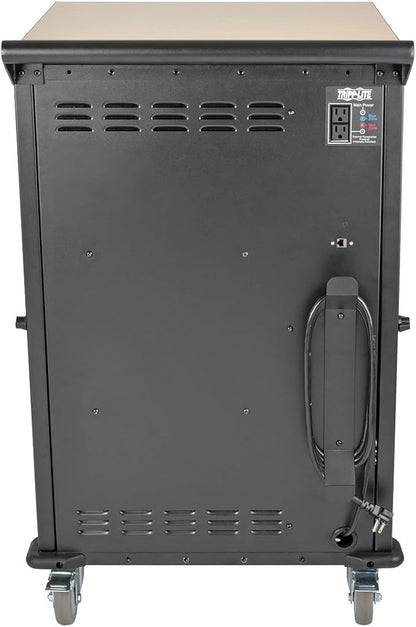 Tripp Lite 36-Port AC Charging Cart Storage Station for Chromebooks, Laptops, & Tablets - Hourly Timer alternates Charging Zones to Help Prevent overloads, 2-Year Warranty (CSC36AC)