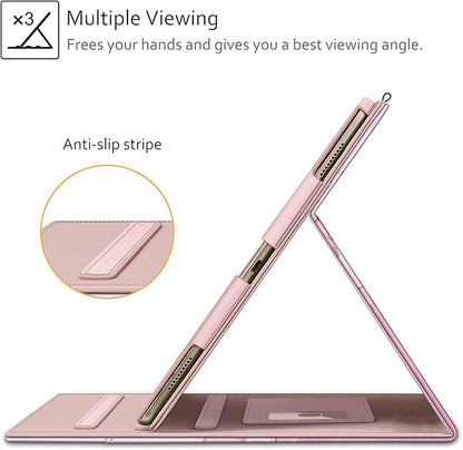 Fintie Multi-Angle Case, 2017/2015 iPad Pro 12.9 inch (Old Model) 1st & 2nd Gen Case - [Corner Protection] Folio Stand Cover with Pencil Holder & Pocket, Auto Wake/Sleep, Dreamy Marble