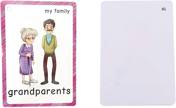 Family Tree flashcards for Toddlers(22 pcs)| English Learning Cards for Kindergarten Classroom Decoration | Perfect for Pre-K Decor Background Wall Stickers, Teacher/Autism Therapists Tools