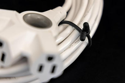 Philips 6 Piece Flex Ties 7 Inch Zip Ties Cable Management Multi-Purpose Cord Organizer Reusable Cable Ties for Extension Cords Power Strips Outdoor Lighting Black and White SWV4409/27
