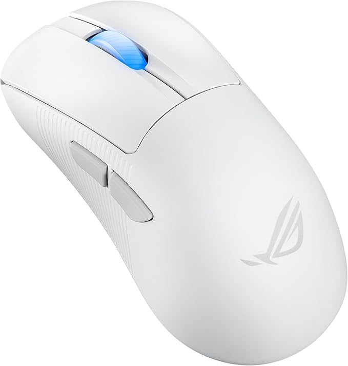 ASUS ROG Keris II Ace Wireless Gaming Mouse – Right-Handed Ergonomic, 54g, Tri-Mode Connectivity, 42K DPI, up to 107Hr Battery, PC/Mac Support - White