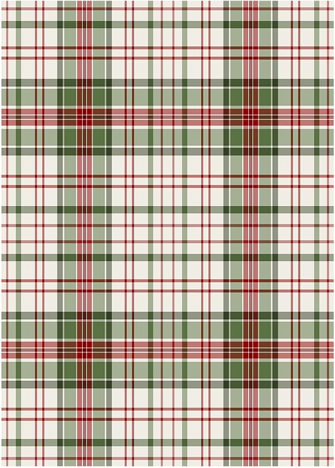 Muddy Mat짰 Plaid 5x7 Washable Area Rugs for Living Room, Bedroom & Dining Room ??Modern Soft Low Pile Non Slip Carpet ??Pet Friendly Waterproof Foldable Rugs for Home